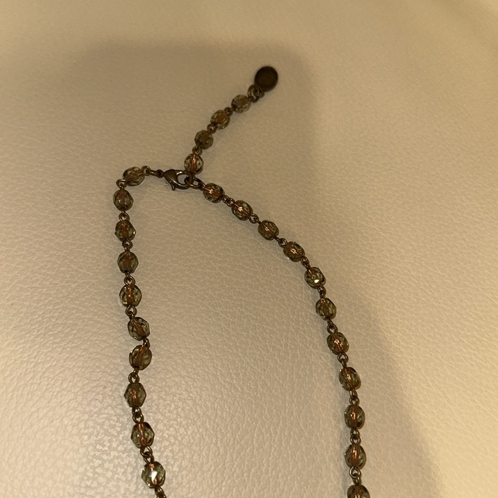 Floral Pendant Necklace with Beaded Chain - Picture 3 of 4